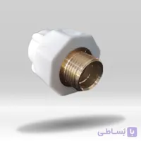 خرید زانو تک لایه یکسر فلز 25×3/4 آسیا | اتصال PP-R با رزوه برنجی