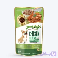 پوچ سگ جرهای با طعم مرغ و سبزیجات 120گرم