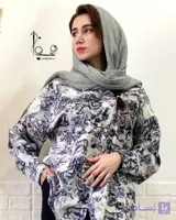 شومیز زنانه مدل کیمونو یقه مردانه جنس کبریتی