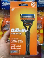 خودتراش ژیلت Fusion5 اصل با ۲ تیغ یدک | اصلاح نرم و حرفه‌ای ۵ تیغه