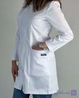 روپوش پزشکی سفید زیپ‌دار ترگال