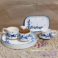سینی و چای خوری طرح آبی