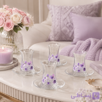 استکان نعلبکی طرحدار برند پاشاباغچه