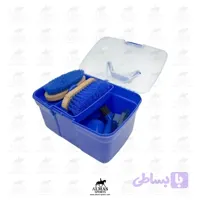 ست تیمار و نظافت اسب با جعبه پلاستیکی دسته‌دار | نظم‌دهی سریع و حمل آسان