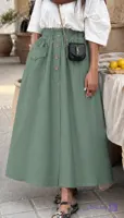 دامن دخترانه کتان بهاری