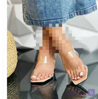 صندل زنانه طلقی پاشنه پنج سانت