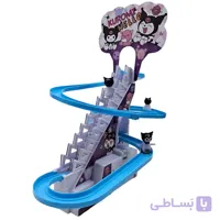 اسباب بازی ناب سل مدل پله برقی سرسره کرومی بامزه موزیکال چراغدار  کد Musical kuromi slide escalator toy with lights