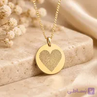 پلاک گردنبند استیل با حکاکی اثرانگشت