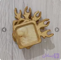 زیر لیوانی چوبی طرح شاخ گوزنی - گرد ومربع
