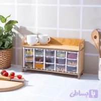 جا ادویه چوبی 15 کشویی