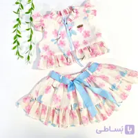 وست و دامن دخترانه نوزادی ست دو تکه