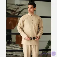پیراهن مردانه الیاف طبیعی 100 درصد پنبه مدل آریا رنگ بژ