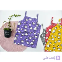 تاپ بندی دخترانه طرح دختر سایز 40 مناسب 3 تا 4 سال پنبه پلی استر