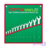آچار های سری یکسر تخت یکسر رینگ 12 عددی 6-22 تاپ تول TOPTUL - GAAA1213