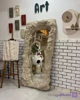 قاب آینه قدی طرح صخره
