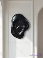 ساعت دیواری پاپیه ماشه دفرمه بلک استون ۶۰ سانتی