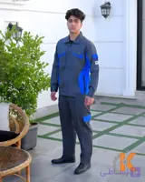 لباس کار مدل رستاک | کاپشن و شلوار طوسی | M تا 4XL