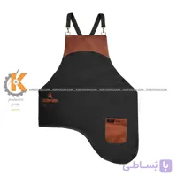 پیشبند باریستا لی چرم دوزی مدل هلالی دوخت سوزن دوزی