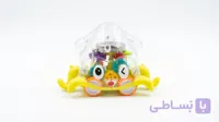 اسباب بازی نوزاد مدل خرچنگ کوکی چرخ دنده گلبهی