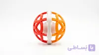اسباب بازی جغجغه نوزاد مدل توپی رنگ قرمز/زرد