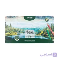 مداد رنگی 72 رنگ آریا مدل آرتیست جعبه فلزی کد 072