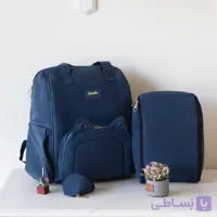 کوله پشتی لوازم نوزادی مدل نانسی سورمه‌ای