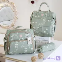 ست کوله و ساک نوزادی گلدار سبز برند الا