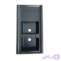 سینک گرانیتی روکار تیدومکث مدل مشکی ساده