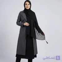 شال حریر اشکی منگوله دار مشکی | شال تابستانی زنانه | مناسب محرم | ابعاد 75×200