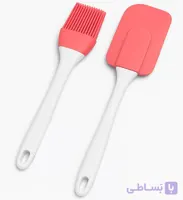 ست لیسک و برس سیلیکونی دسته‌دار | مقاوم در برابر حرارت | مناسب شیرینی‌پزی و آشپزی