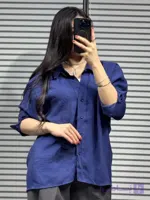 شومیز پری سرمه ای اورجینال زنانه