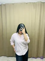 شومیز سیلک صورتی پودری زنانه