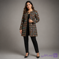 مانتو کتی  زنانه پارچه سوزن دوزی