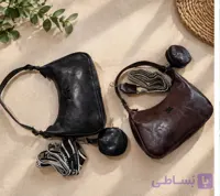 کیف دوشی زنانه دیور مدل Y&R با بند برزنتی چرم مصنوعی