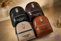 کوله پشتی دخترانه فانتزی طرح خرسی مدل کاید بیِر (Kaidi Bear) - چرم مصنوعی