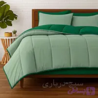 روتختی ساده دورو سبز سیج شیری نخ پنبه