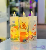 شمع تزئینی وارداتی طرح زمستونی باطری خور