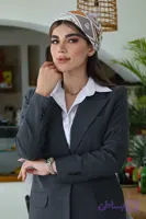 مانتو شلوار اداری باران دخت مدل چکاوک کد 4077