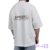 تیشرت مردانه گرم بالا سفید مدل REPRESENT