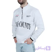 دورس مردانه سفید طرح نیم زیپ (کد 3SO4C)