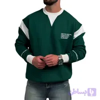 دورس مردانه پنبه سبز سه نخ طرح یقه هفت (کد 2AFE6)