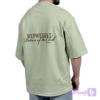 تیشرت مردانه گرم بالا سبز مدل REPRESENT