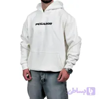 هودی پنبه سه نخ سفید مدل پگادور (کد 5X45Y)
