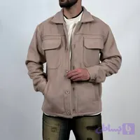 پیراهن کتی فوتر مردانه کرم مدل دوجیب (کد JYKZ9)