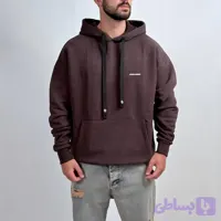 هودی پنبه سه نخ قهوه ای مدل پگادور (کد 1L91Y)