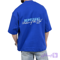 تیشرت مردانه گرم بالا آبی مدل REPRESENT