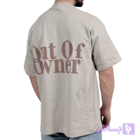 تیشرت مردانه کرم طرح OUT OP OWNER