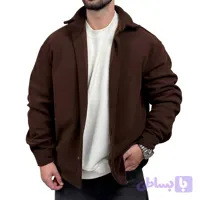 پیراهن مردانه کتی قهوه ای موکا مدل ساده