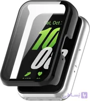 کاور محافظ بدنه گلس‌دار (PC) مناسب ساعت هوشمند Samsung Galaxy Fit 3 - رنگ مشکی