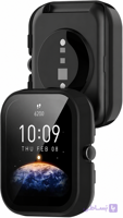 کاور محافظ بدنه گلس‌دار (PC) مناسب ساعت هوشمند آمیزفیت بیپ Amazfit Bip 3 - رنگ مشکی